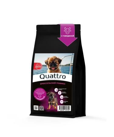 Quattro Brussels griffon fodder for puppies with beef 800 grams