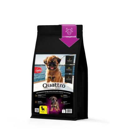 Quattro Brussels griffon puppy food with beef 3 kg