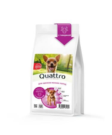 Quattro Feed for puppies of small breeds with beef 800 grams