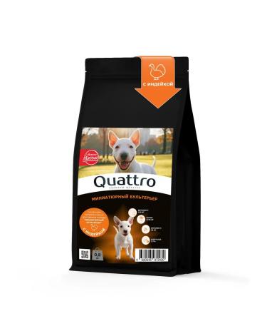 Quattro Feed for puppies Miniature bull terrier with turkey 800 grams
