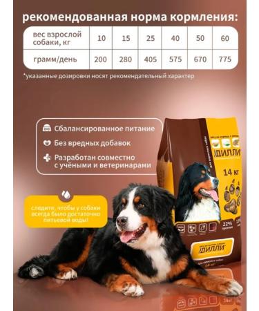DILLY Dry food for dogs of chicken stew with rice 14 kg - Buy Online on GoSupps.com