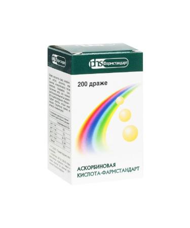 PHARMSTANDARD Ascorbic acid dragees 0.25 mg 200pc -3 UC