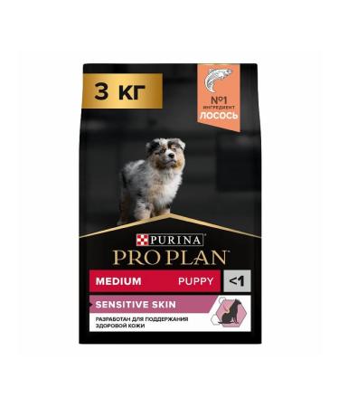PRO PLAN Sensitive skin with salmon 3 kg salmon food for puppies - Buy Online on GoSupps.com
