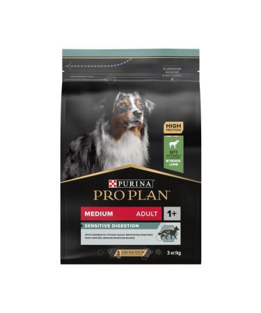 PRO PLAN Medium -sized dog feed sensitive gastrointestinal tract lamb 3kg - Buy Online on GoSupps.com