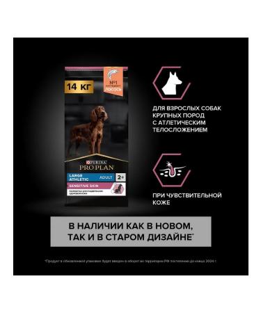 PRO PLAN Dry food Large Athletic Adult Sensitive Skin Salmon 14 kg - Buy Online on GoSupps.com