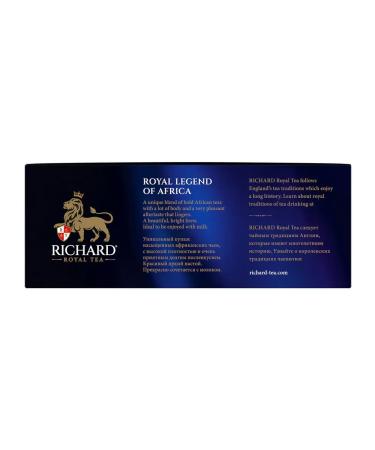 Richard Tea "Royal Legend of Africa" black 100 bags - Buy Online on GoSupps.com