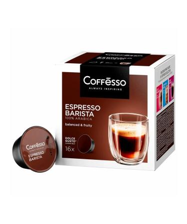 Coffee in Coffesso capsules "Espresso Barista" for coffee machines - Buy Online on GoSupps.com