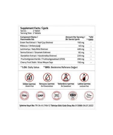 Validus Senna + hibiscus + green tea + kelp 30 tablets - Buy Online on GoSupps.com