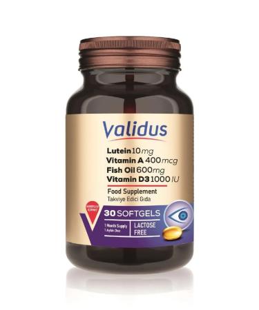 Validus Luthein + Zeaksantin + Omega-3 30 capsules