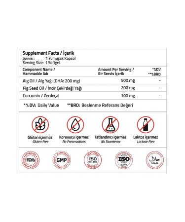 Validus Algae oil with figs and turmeric 30 capsules - Buy Online on GoSupps.com