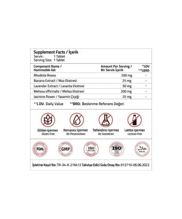 Validus Lavender + banana + lemon balm + rhodiola + jasmine 30 tablets - Buy Online on GoSupps.com