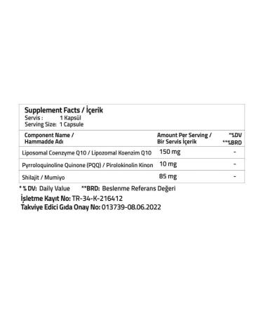 Validus Liposomal Coenzyme Q10 + PQQ + sews 30 pcs - Buy Online on GoSupps.com