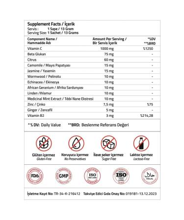 Validus Immunocha with vitamin C 12 Sasha 13 g - Buy Online on GoSupps.com