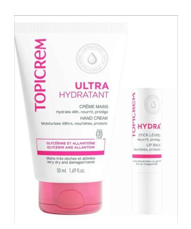 Topicrem hand cream 50 ml+ lip balm 4 g - Buy Online on GoSupps.com