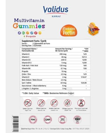 Validus Multivitamin for children with propolis - Buy Online on GoSupps.com