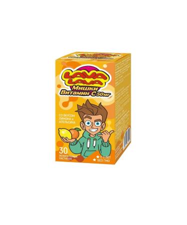 Vitamin Mishki in orange flavor / 50 mg 2.5 g 30 pcs - 1 pack.