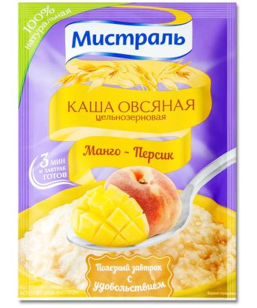 MISTRAL Porridge -porridge of fast -cooking "mango and peach" 40 g - Buy Online on GoSupps.com