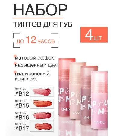 MAXDEMM Tint for the lips set 4 pcs
