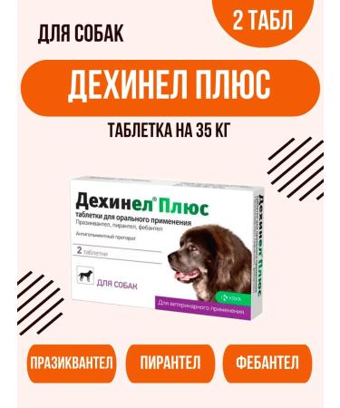 KRKA Dechinel plus for dogs of large breeds 2 tablets