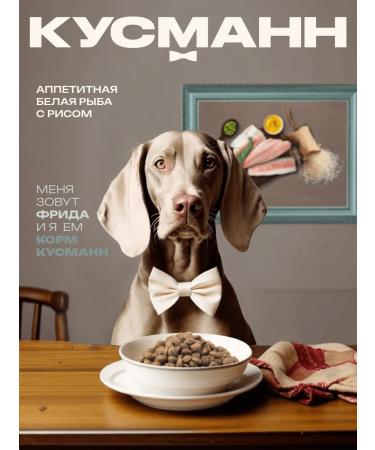 KUSMANN Hypoallergenic single-protein fish and rice dog food 2.2 kg - Buy Online on GoSupps.com