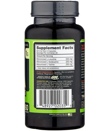 Optimum Nutrition BCAA 1000 60 capsules - Buy Online on GoSupps.com