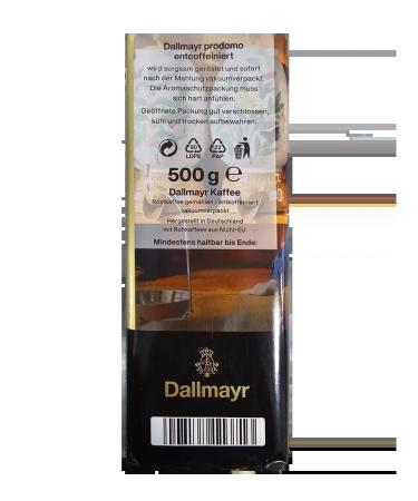 dallmayr Ground Coffee Dalmair Produmo without caffeine 500 gr. - Buy Online on GoSupps.com