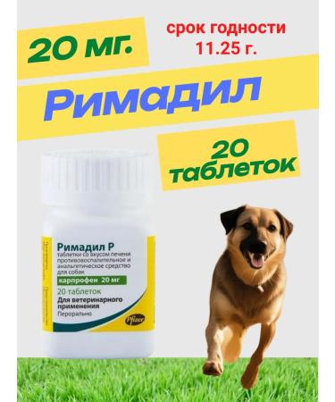 Zoetis Rimadil P for dogs 20 mg tablets No. 20