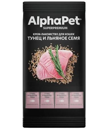 AlphaPet Cream-stall of cats with tuna linen seed 4*12g 3pcs - Buy Online on GoSupps.com