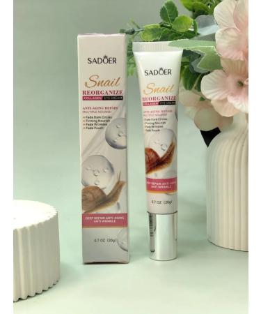 Cream around the eyes with mucin of snail and collagen