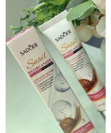 Cream around the eyes with mucin of snail and collagen - Buy Online on GoSupps.com