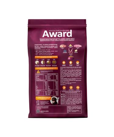 AWARD Dry food for adult dogs with lamb and turkey 2kg - Buy Online on GoSupps.com