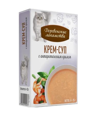 Country delicacies Cream-SUP for cats with Antarctic kril 4pc x35 g