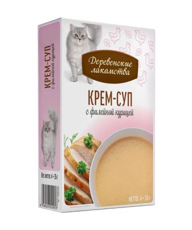 Country delicacies Cream-soup for cats with fillet chicken 4pcs x35 g