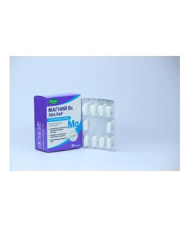 Evalar Magnesium B6 for strong nerves tablets 30 pcs - Buy Online on GoSupps.com