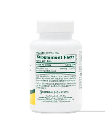 Natures Plus pantotenic acid 1000 mg - Buy Online on GoSupps.com