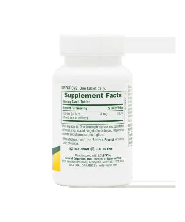 Natures Plus Copper 3 mg 90 tablets - Buy Online on GoSupps.com