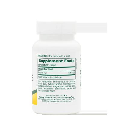 Natures Plus Betain HCL 90 tablets - Buy Online on GoSupps.com