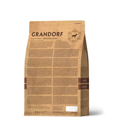Grandorf GR DOG feed for dogs medium large duck with a turkey 3kg - Buy Online on GoSupps.com
