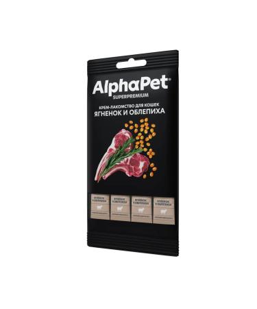 AlphaPet Cream-stall for cats lamb and sea buckthorn (4pcs x 12g) - Buy Online on GoSupps.com