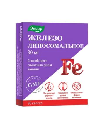 Evalar Iron liposomal plus 20 tabs of sparkle -1UP - Buy Online on GoSupps.com