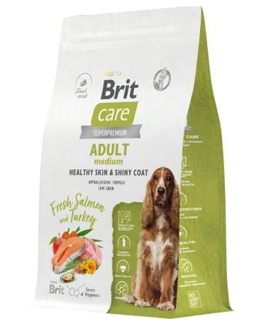 Brit Care British dry food for dogs of medium breeds skin health 3kg - Buy Online on GoSupps.com