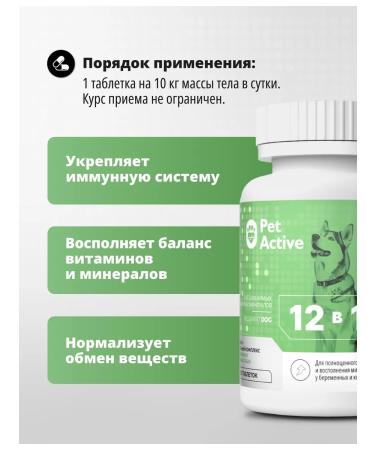 PetActive Vitamins 12 V 1 for pregnant and nursing dogs 100 tab - Buy Online on GoSupps.com