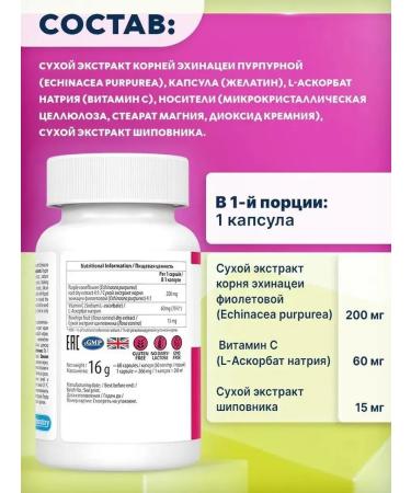 SputP Echinacea Extract + Vitamin C Echinacea + 60 caps - Buy Online on GoSupps.com