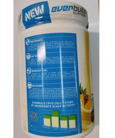 Everbuild Nutrition Everbuild Cryo Cell BCAA 8 1 1 BCAA 30 servings pina Kolada - Buy Online on GoSupps.com