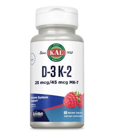 KAL D-3 K-2 Activmelt 25MCG 60K D3 K2