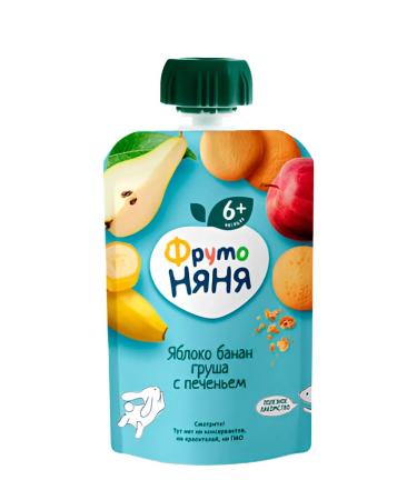 Frutonyanya Assorted puree fruit baby 3pcs 90g. Without sugar - Buy Online on GoSupps.com