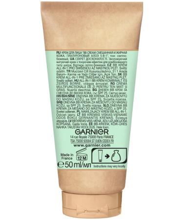 Garnier BB Cream Hyaluronic Aloe Current 5 in 1 SPF 25 50 ml - Buy Online on GoSupps.com