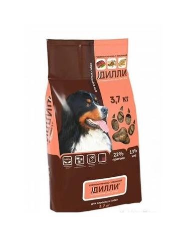 DILLY Dry food for dogs of beef liver with oatmeal 3.7 kg