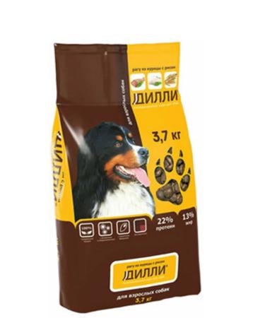 DILLY Dry food for dogs of chicken stew with rice 3.7 kg