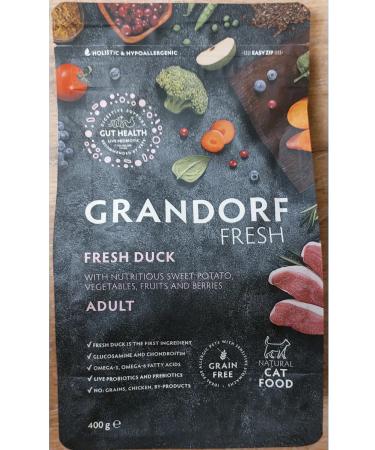Grandorf Fresh adult cat food with duck - 2 pcs 400 - Buy Online on GoSupps.com